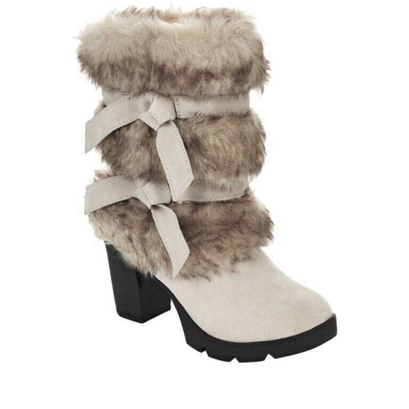 Bearpaw Women's Boots Bridget Suede Faux Fur Fall/Winter Size 8 NWT - Picture 1 of 10